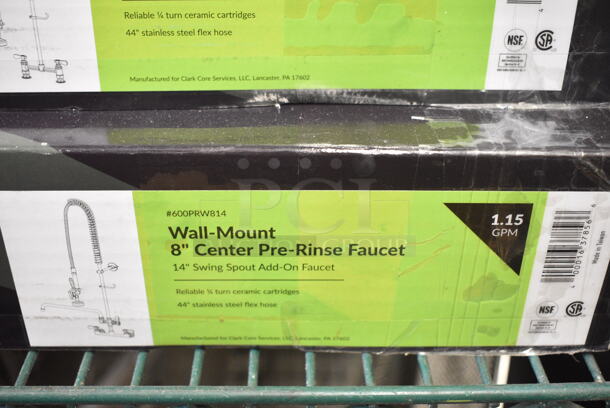 2 BRAND NEW SCRATCH AND DENT! Regency 600PRD8X 1.15 GPM Deck-Mounted Pre-Rinse Faucet with 8" Centers and 12" Add-On Faucet and Regency 600PRW8X 1.15 GPM Wall-Mounted Pre-Rinse Faucet with 8" Centers. 2 Times Your Bid! - Image 4 of 4
