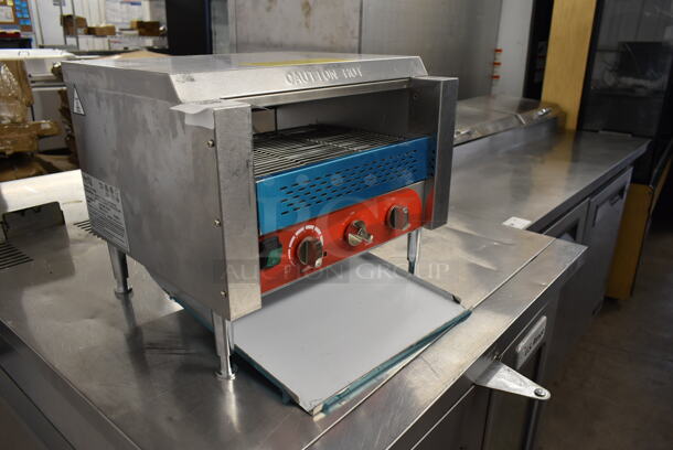 BRAND NEW SCRATCH AND DENT! Avantco 184T3600B Stainless Steel Commercial Countertop 14 1/2" Wide Conveyor Toaster with 3" Opening - 208V, 3600W, 1200 Slices per Hour. 208 Volts, 1 Phase. Tested and Working! - Image 6 of 6