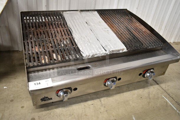 Star 6036CBF Stainless Steel Commercial Countertop Natural Gas Powered Charbroiler Grill.  - Image 2 of 6