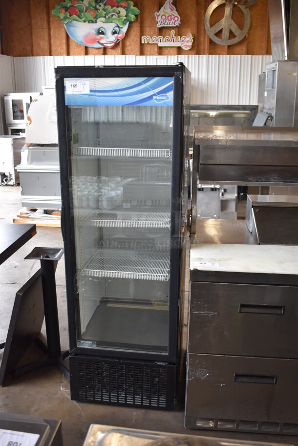 2015 Fogel LC-11-US Metal Commercial Single Door Reach In Cooler Merchandiser w/ Poly Coated Racks. 115 Volts, 1 Phase. 22x24x66. Tested and Powers On But Does Not Get Cold - Image 4 of 6