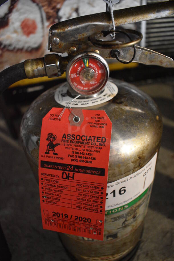 Amerex Wet Chemical Fire Extinguisher. 8x8x19 - Image 2 of 3