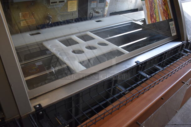 2015 Duke Stainless Steel Commercial Subway Sandwich Make Line Prep Line w/ Front Panels, Lowering Sneeze Guard and In Counter Cup Dispensers. 206x37.5x58 - Image 5 of 9