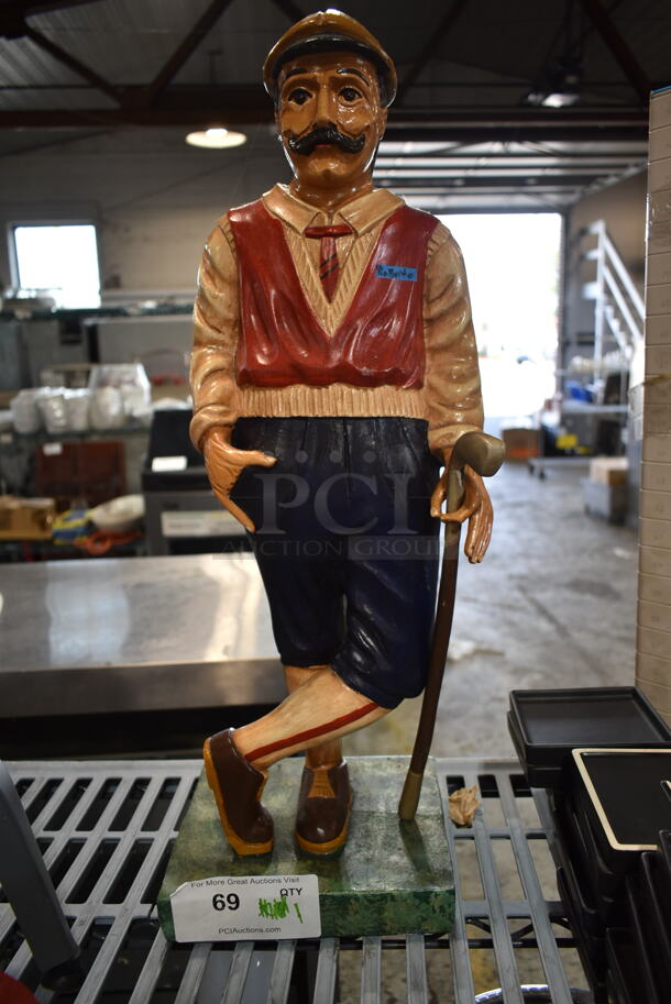 Mustachioed Man Figurine.   - Image 1 of 3