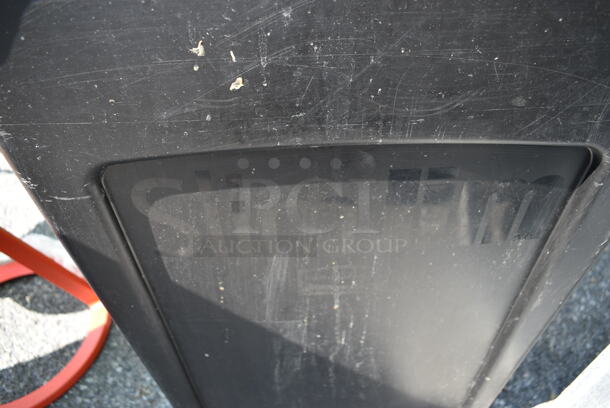 4 Black Poly Slim Jim Trash Cans. 4 Times Your Bid!  - Image 4 of 5