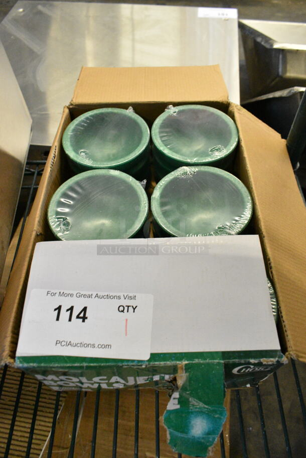 BRAND NEW SCRATCH AND DENT! Box of 24 999MB4GR Plastic 4 oz. Green Molcajete Bowl - Image 2 of 3