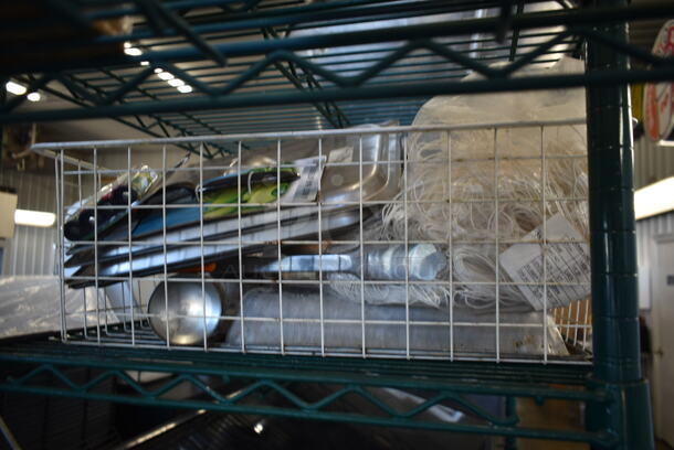 ALL ONE MONEY! Tier Lot of Various Items Inlcuding Wire Basket, Masher and Stainless Steel Drop In Bin - Image 4 of 7