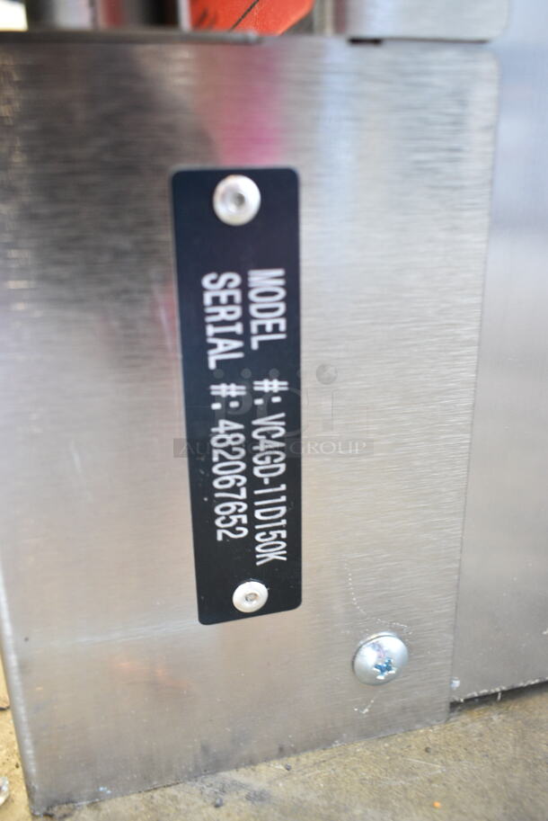 BRAND NEW SCRATCH AND DENT! Vulcan VC4GD-11D150K Stainless Steel Commercial Natural Gas Powered Full Size Convection Oven w/ View Through Doors, Metal Oven Racks and Thermostatic Controls. Does Not Come w/ Legs. - Image 7 of 7