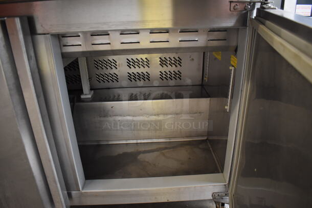 2013 Migali G3-SP72-30 BT Stainless Steel Commercial Sandwich Salad Prep Table Bain Marie Mega Top on Commercial Casters. 115 Volts, 1 Phase. 72x37x47. Tested and Working! - Image 9 of 9
