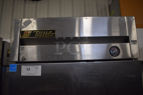2013 True T-23F ENERGY STAR Stainless Steel Commercial Single Door Reach In Freezer w/ Poly Coated Racks on Commercial Casters. 115 Volts, 1 Phase. 27x30x83.5. Tested and Working! - Image 4 of 6