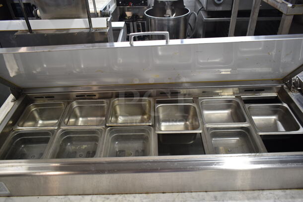 Everest EPPR2 Stainless Steel Commercial Pizza Prep Table w/ Oversized Stone Cutting Board on Commercial Casters. 115 Volts, 1 Phase. Tested and Working! - Image 3 of 8