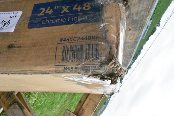 BRAND NEW SCRATCH AND DENT! Steelton 465C2448KE4 24" x 48" NSF Chrome 4-Shelf Kit with 72" Posts. May Be Missing Pieces.  - Image 3 of 3