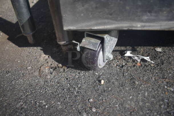 Commercial Stainless Steel Work Table On Galvanized Legs With Pull Out Undershelf With Commercial Casters. - Image 5 of 5
