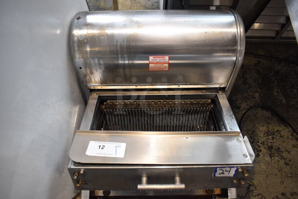 Berkel MB Stainless Steel Commercial Countertop Bread Loaf Slicer. 120 Volts, 1 Phase. 22x26x18. Tested and Working! - Image 4 of 6