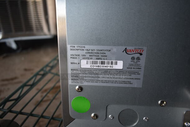 BRAND NEW SCRATCH AND DENT! Avantco 177CO16 Stainless Steel Commercial Countertop Electric Powered Half Size Convection Oven. 120 Volts, 1 Phase. Tested and Working! - Image 6 of 6