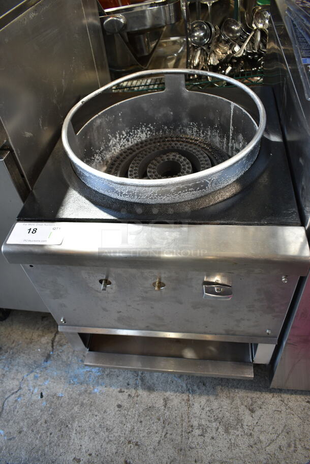 Stainless Steel Commercial Natural Gas Powered Single Burner Stock Pot Range.  - Image 1 of 5