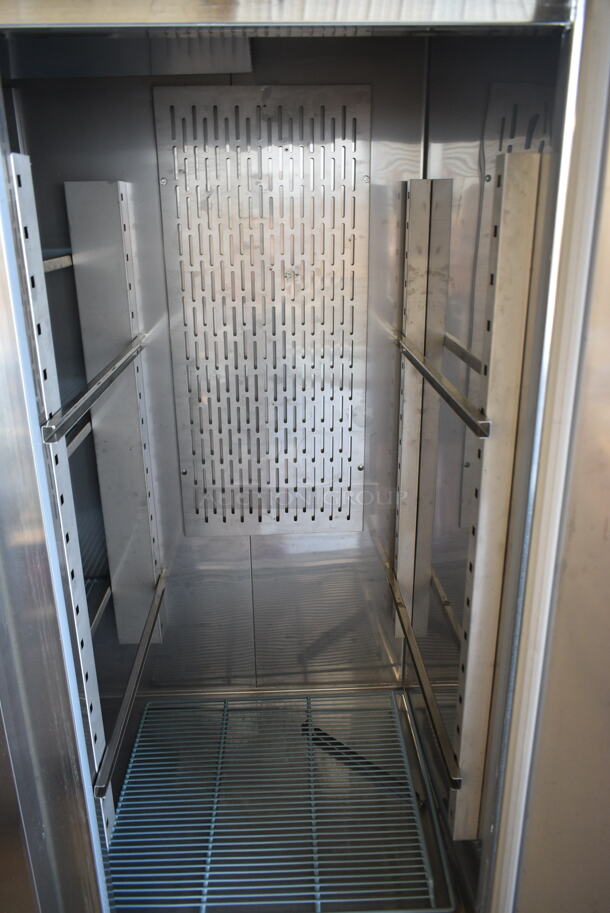 Avantco 178SS3FHC Stainless Steel Commercial 3 Door Reach In Freezer w/ Poly Coated Racks on Commercial Casters. 115 Volts, 1 Phase. Tested and Powers On But Does Not Get Cold - Image 7 of 9