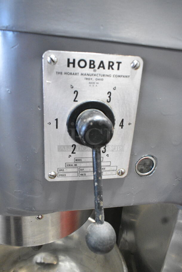 Hobart H-600 Metal Commercial Floor Style 60 Quart Planetary Dough Mixer w/ Mixing Bowl and Dough Hook Attachment. 208 Volts, 3 Phase. - Image 6 of 9