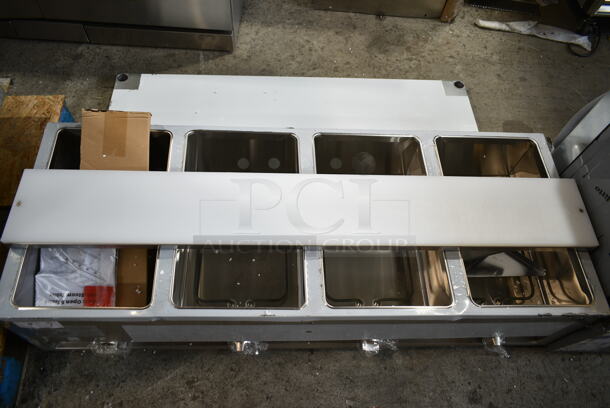 BRAND NEW SCRATCH AND DENT! ServIt 423EST4WO500 Stainless Steel Commercial Four Pan Open Well Electric Steam Table with Adjustable Undershelf. 120 Volts, 1 Phase. Tested and Working! - Image 7 of 9