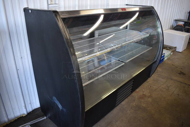 McCray Metal Commercial Floor Style Deli Display Case Merchandiser w/ Poly Coated Racks. 72x30x59. Tested and Working! - Image 4 of 5