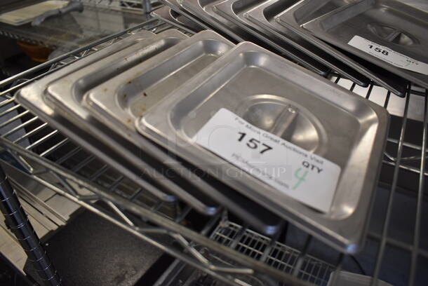 4 Stainless Steel 1/6 Size Drop In Bin Lids. 4 Times Your Bid! - Image 2 of 3