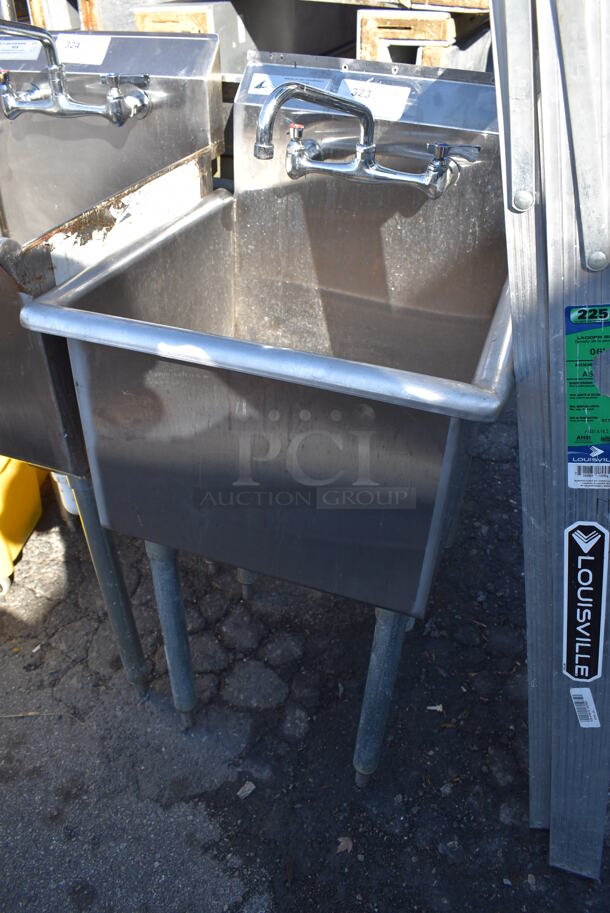 Stainless Steel Commercial Single Bay Sink w/ Faucet and Handle. 21x22x41.5 - Image 2 of 4