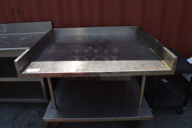 Stainless Steel Commercial Equipment Stand w/ Under Shelf on Commercial Casters. 48x42x38.5