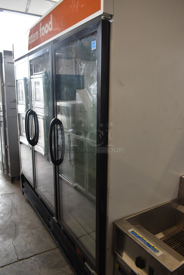 Master-Bilt MBGFP74-HG Metal Commercial 3 Door Reach In Freezer Merchandiser w/ Poly Coated Racks. 115/208-230 Volts, 1 Phase. Tested and Working! - Image 3 of 12
