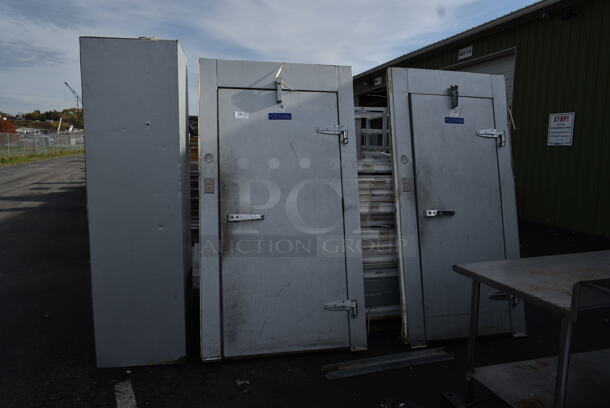 2 Mr Winter Walk In Boxes That Make a 8'x16' Combo Walk In Box w/ Copeland FFAP-020Z-TFC-072 208-230 Volt Compressor, Bohn ADT065AK 115 Volt, 1 Phase Evaporator, Bohn ADT104AK 115 Volt, 1 Phase Evaporator. Picture of the Unit Before Removal Is Included In the Listing. Information Provided By The Consignor But Not Verified By PCI Auctions. - Image 3 of 12