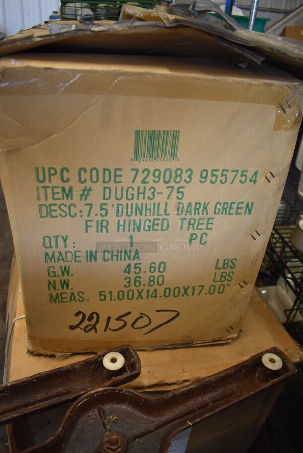 ALL ONE MONEY! Lot of 2 Boxes of Fake Christmas Trees - Image 3 of 9