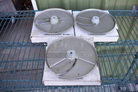 3 BRAND NEW Robot Coupe Metal Food Processor Blades; J4x4, ES3, ES4. 6.75x6.75x1. 3 Times Your Bid!