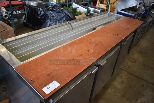 Kairak KBP-91S Stainless Steel Commercial Pizza Prep Table on Commercial Casters. 115 Volts, 1 Phase. 91x34x35.5. Tested and Working! - Image 2 of 8