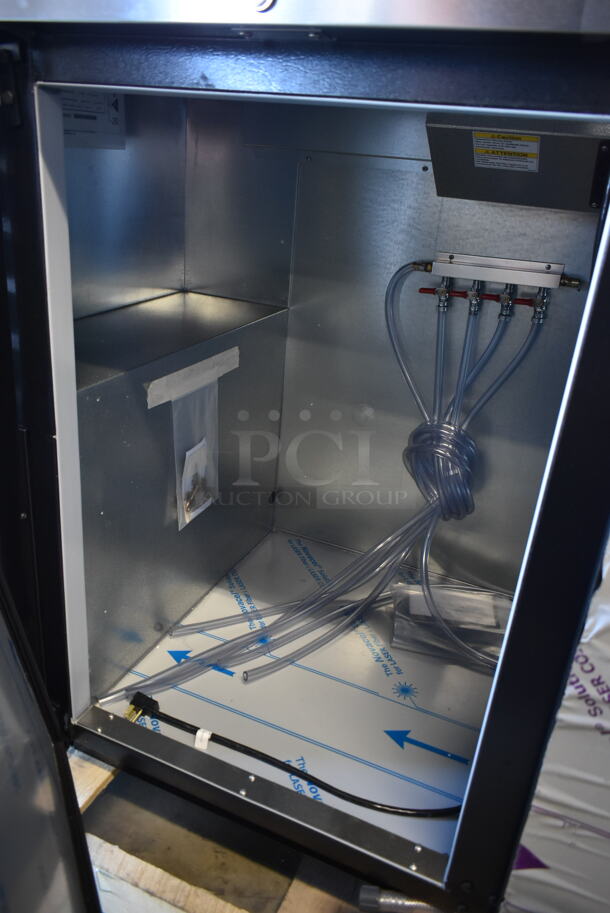 BRAND NEW SCRATCH AND DENT! Beverage Air DD78HC-1-B Stainless Steel Commercial Direct Draw Kegerator w/ 8 Hoses. Stock Picture Used as Gallery. 115 Volts, 1 Phase. Tested and Working! - Image 6 of 12