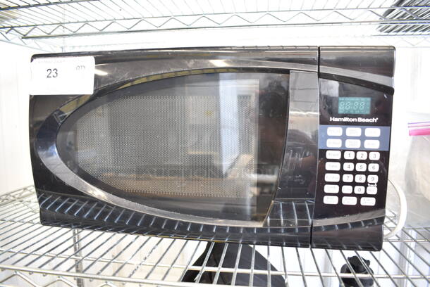 Hamilton Beach HB-P90D23AL-DJ Metal Countertop Microwave Oven w/ Plate. 120 Volts, 1 Phase.  - Image 1 of 4