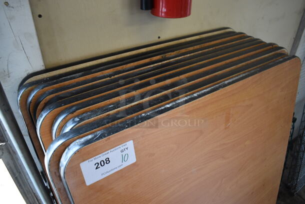 10 Wood Pattern Tabletops. 48x30x1. 10 Times Your Bid!  - Image 2 of 4