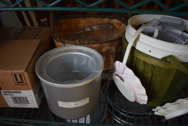 ALL ONE MONEY! Tier Lot of Various Items Including Baskets and Crayons - Image 4 of 5