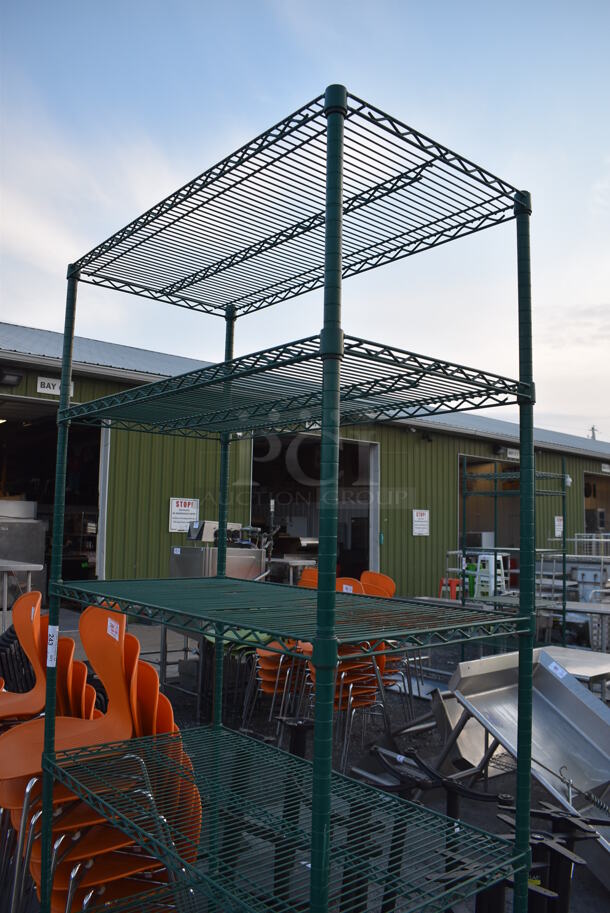 Metro Green Finish 6 Tier Wire Shelving Unit on Commercial Casters. BUYER MUST DISMANTLE. PCI CANNOT DISMANTLE FOR SHIPPING. PLEASE CONSIDER FREIGHT CHARGES. 42x21x92 - Image 2 of 4