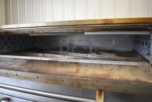 2 Garland Model GPD60 Stainless Steel Commercial Natural Gas Powered Single Deck Pizza Ovens w/ Cooking Stones on Metal Legs. 122,000. 81x49x64. 2 Times Your Bid! - Image 4 of 12