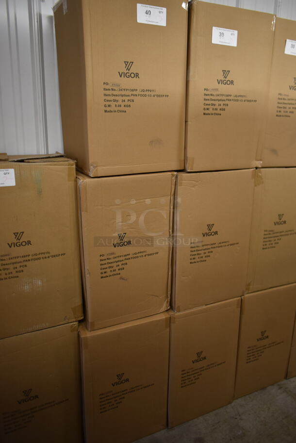 3 Boxes of 24 BRAND NEW! Vigor 247FP136PP 1/3 Size 6" Deep Translucent Polypropylene Food Pan. 3 Times Your Bid! - Image 2 of 4