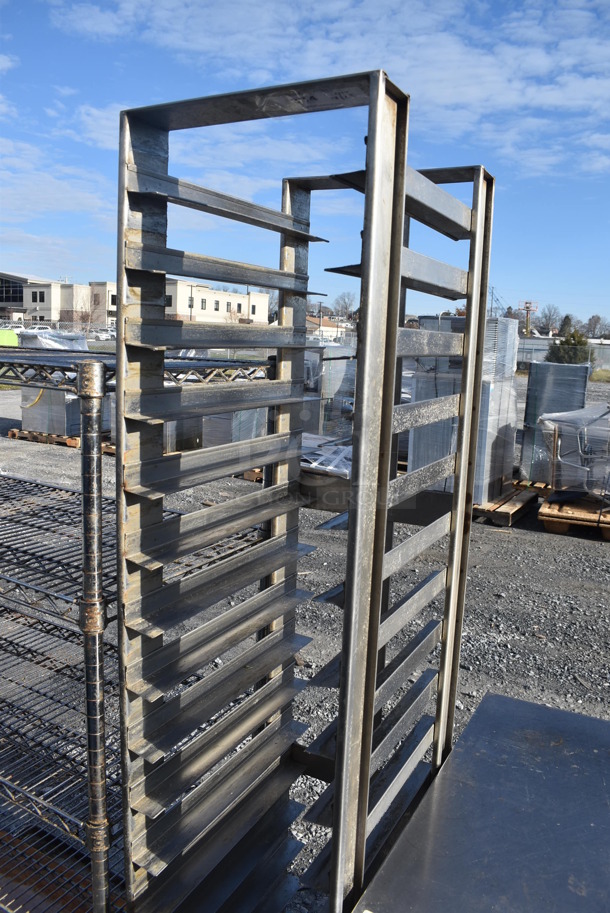 Metal Commercial Pan Transport Rack on Commercial Casters. 13x18.5x72 - Image 2 of 5