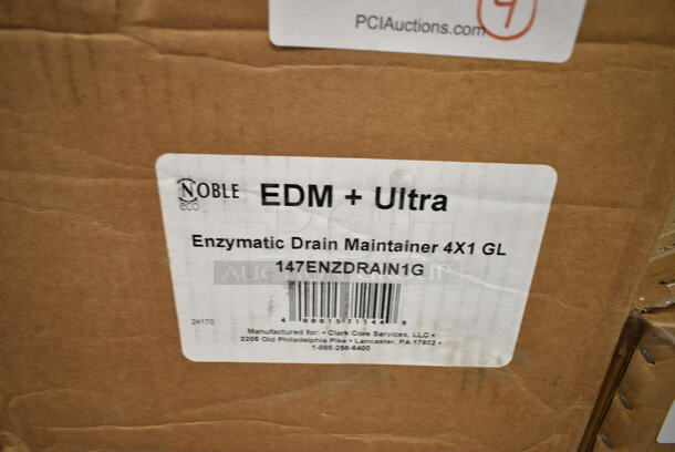 Box of 4 BRAND NEW SCRATCH AND DENT! Noble Eco EDM+ Ultra 1 Gallon Ready-to-Use Enzymatic Drain Maintainer  - Image 3 of 3