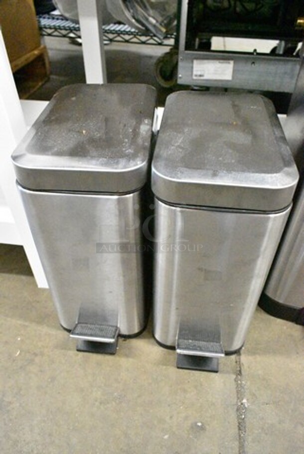 3 Metal Foot Pedal Trash Can. Includes 10.5x10x16, 6x12x12. 3 Times Your Bid!  - Image 5 of 8