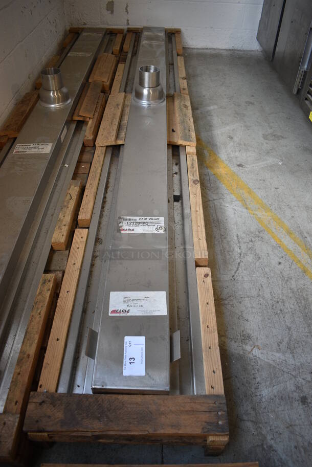BRAND NEW IN CRATE! Eagle Model FT-12120-FG Stainless Steel Commercial Floor Trough w/ Fiber Glass Grating. 123x16x12 - Image 3 of 5