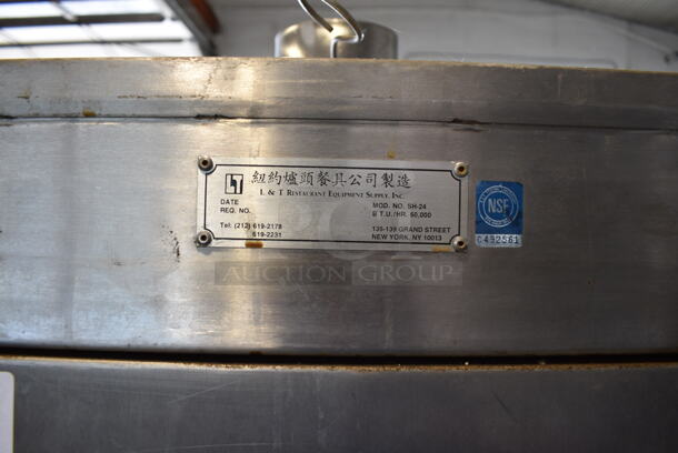 L&T Restaurant Model SH-24 Stainless Steel Commercial Natural Gas Powered Vertical Chinese Smoker. 60,000 BTU. 24x28x77 - Image 2 of 6