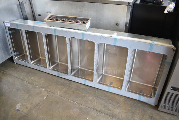 BRAND NEW SCRATCH AND DENT! ServIt 423SDW6H Stainless Steel Commercial Electric Powered Six Pan Full Size Insulated Drop-In Hot Food Well. 208/240 Volts, 1 Phase.  - Image 2 of 8