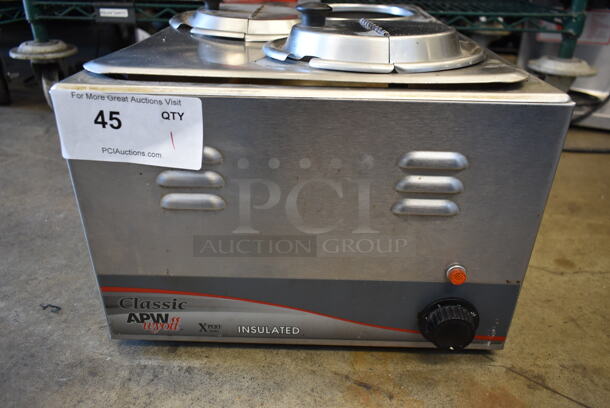 APW Wyott W-3Vi Stainless Steel Commercial Countertop Food Warmer w/ Lids and Adapter. 120 Volts, 1 Phase. Tested and Powers On But Does Not Get Hot - Image 5 of 7