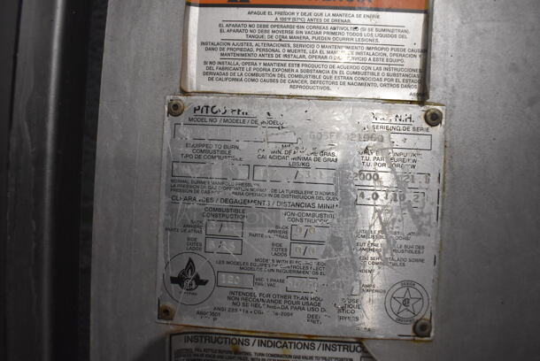 Pitco Frialator DD 24 RUFM Stainless Steel Commercial Natural Gas Powered Donut Fryer w/ Grease Trap. 72,000 BTU. 29x43x56 - Image 8 of 9