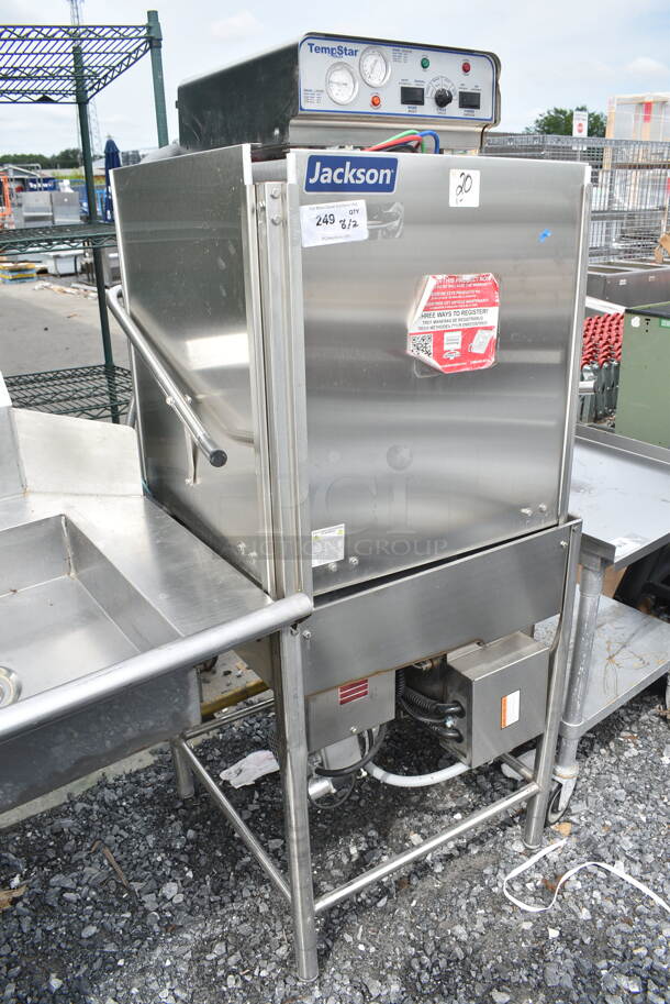 2019 Jackson TEMPSTAR Stainless Steel Commercial Pass Through Dishwasher. Goes GREAT w/ Lot 248! 208-230-460 Volts, 3 Phase.  - Image 1 of 12
