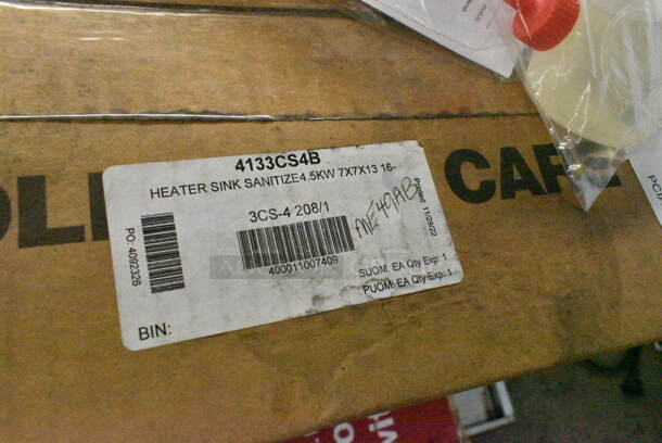 BRAND NEW SCRATCH AND DENT! Hatco 3CS2-4B 4 kW Hydro-Heater Sanitizing Sink Heater - Balanced, 208 Volts, 3 Phase - Image 4 of 5