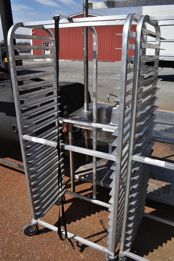 Metal Commercial Pan Transport Rack on Commercial Casters. 28x18x64 - Image 3 of 3