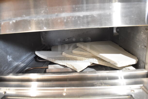 2024 Crosson CPO-320 Stainless Steel Commercial Countertop Electric Powered 2 Deck Pizza Oven w/ Broken Cooking Stones. 120 Volts, 1 Phase. Tested and Working! - Image 5 of 8